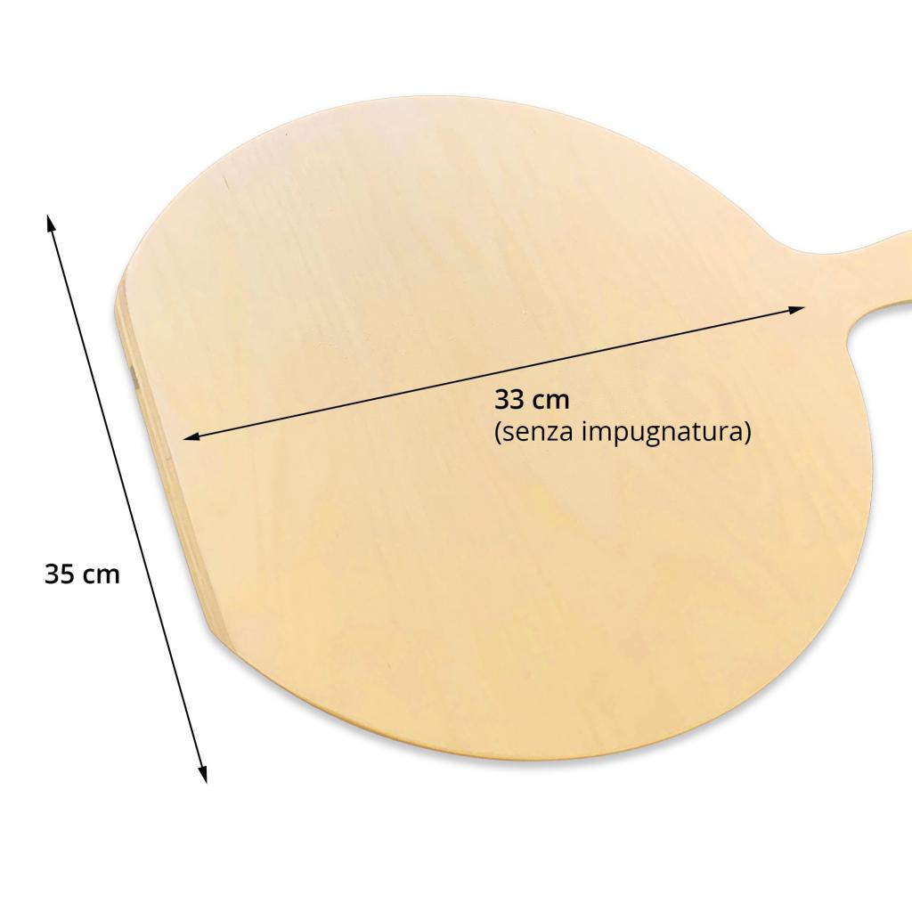 Pala per pizza in Legno di Betulla 35x44 cm Tagliere Rotondo con manico  Paletta da cucina Vorrei Shop - Italian Design