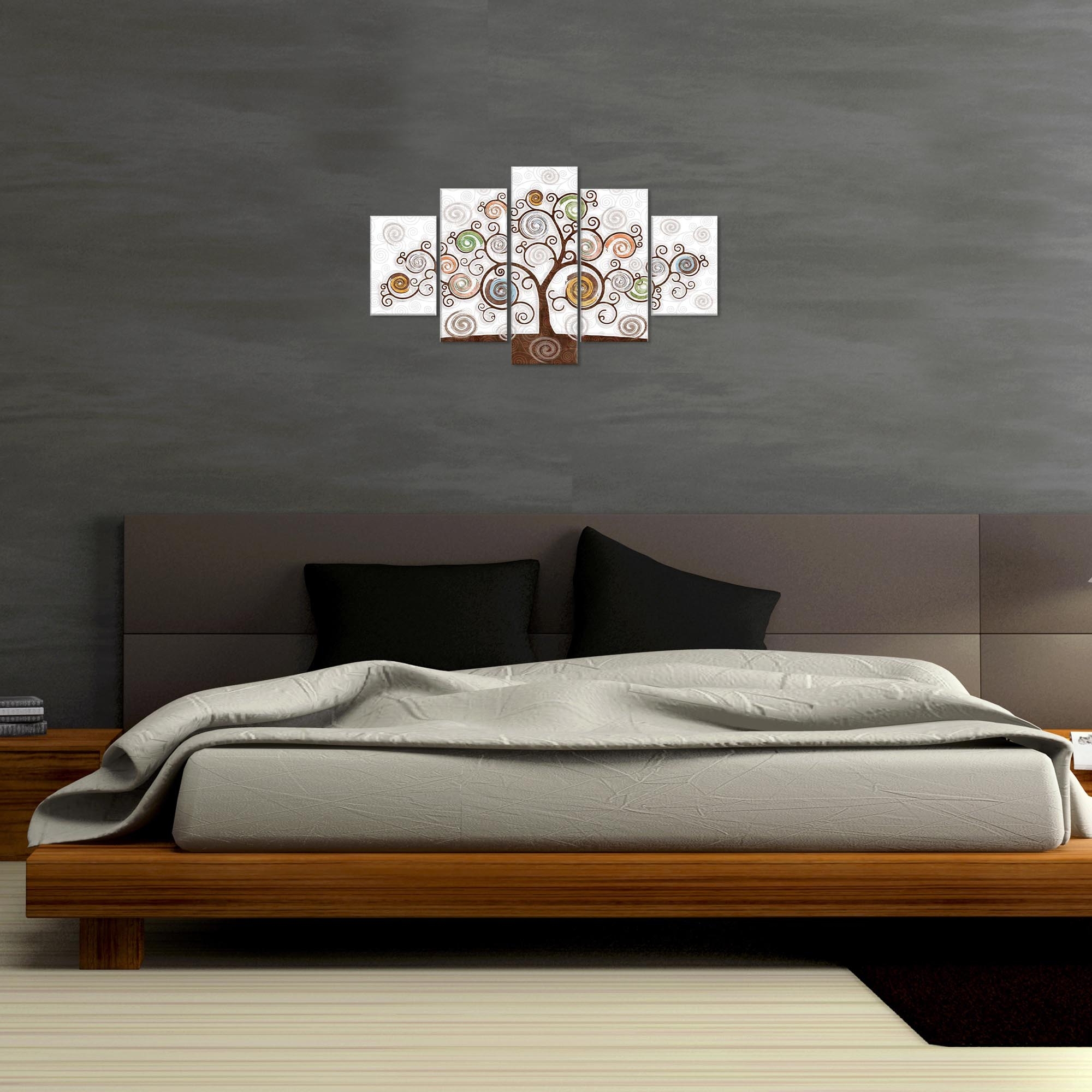 Lupia Quadro oderno 5 Pezzi in Legno Vogue 48X85 c Notte Stellata