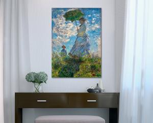 Quadro su tela il meglio dell arte 50X70 cm LA PASSEGGIATA - MONET del brand Lupia, categoria: Arredo e decorazioni > Quadri e Tele > Riproduzioni quadri famosi.