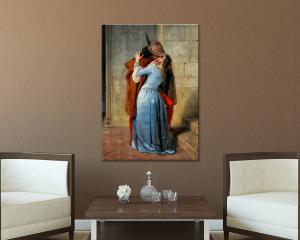 Quadro su tela il meglio dell arte 70X100 cm IL BACIO - HAYEZ del brand Lupia, categoria: Arredo e decorazioni > Quadri e Tele > Riproduzioni quadri famosi.