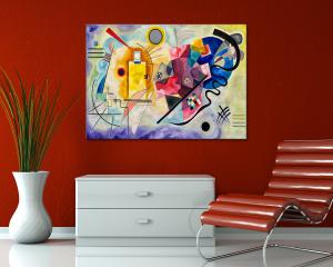 Quadro su tela il meglio dell arte 50X70 cm GIALLO ROSSO BLU - KANDINSKY del brand Lupia, categoria: Arredo e decorazioni > Quadri e Tele > Riproduzioni quadri famosi.