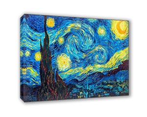 Quadro su tela il meglio dell arte 50X70 cm NOTTE STELLATA - VAN GOGH del brand Lupia, categoria: Arredo e decorazioni > Quadri e Tele > Riproduzioni quadri famosi, disponibile su Vorreishop.