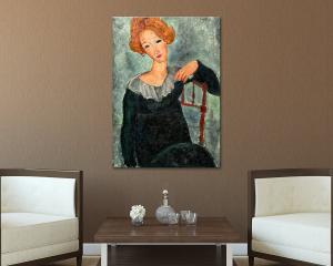 Quadro su tela il meglio dell arte 70X100 cm WOMAN WITH RED HAIR - MODIGLIANI del brand Lupia, categoria: Arredo e decorazioni > Quadri e Tele > Riproduzioni quadri famosi.