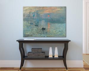 Quadro su tela il meglio dell arte 70X100 cm IMPRESSIONE LEVAR DEL SOLE - MONET del brand Lupia, categoria: Arredo e decorazioni > Quadri e Tele > Riproduzioni quadri famosi.