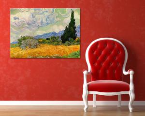 Quadro su tela il meglio dell arte 50X70 cm CAMPO DI GRANO CON CIPRESSI - VAN GOGH del brand Lupia, categoria: Arredo e decorazioni > Quadri e Tele > Riproduzioni quadri famosi.