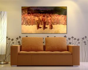 Quadro su tela il meglio dell arte 62X115 cm IL QUARTO STATO - PELLIZZA DA VOLPEDO del brand Lupia, categoria: Arredo e decorazioni > Quadri e Tele > Riproduzioni quadri famosi.