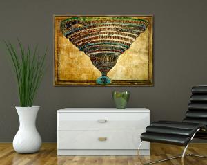 Quadro su tela il meglio dell arte 50X70 cm GLI ABISSI DELL INFERNO - BOTTICELLI del brand Lupia, categoria: Arredo e decorazioni > Quadri e Tele > Riproduzioni quadri famosi.