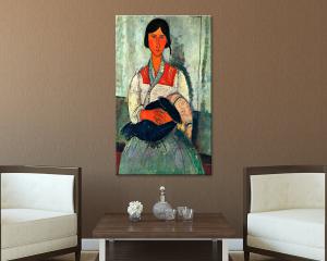 Quadro su tela il meglio dell arte 45X75 cm ZINGARA CON BAMBINO - MODIGLIANI del brand Lupia, categoria: Arredo e decorazioni > Quadri e Tele > Riproduzioni quadri famosi.