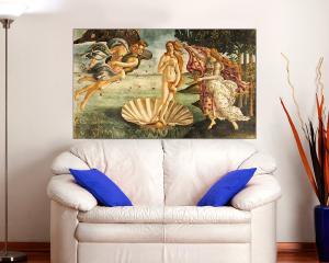Quadro su tela il meglio dell arte 45X75 cm LA NASCITA DI VENERE - BOTTICELLI del brand Lupia, categoria: Arredo e decorazioni > Quadri e Tele > Riproduzioni quadri famosi.