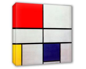 Quadro su tela il meglio dell arte 60X60 cm COMPOSITION WITH RED - MONDRIAN del brand Lupia, categoria: Arredo e decorazioni > Quadri e Tele > Riproduzioni quadri famosi, disponibile su Vorreishop.