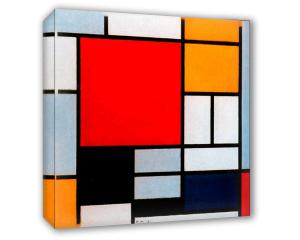 Quadro su tela il meglio dell arte 80X80 cm COMPOSITION WITH LARGE - MONDRIAN del brand Lupia, categoria: Arredo e decorazioni > Quadri e Tele > Riproduzioni quadri famosi, disponibile su Vorreishop.