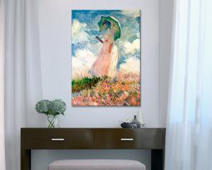 Quadro su tela il meglio dell arte 70X100 cm DONNA C/PARASOLE GIRATA VERSO SIN-MONE del brand Lupia, categoria: Arredo e decorazioni > Quadri e Tele > Riproduzioni quadri famosi.