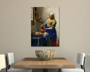 Quadro su tela il meglio dell arte 50X70 cm LA LATTAIA - VERMEER del brand Lupia, categoria: Arredo e decorazioni > Quadri e Tele > Riproduzioni quadri famosi.