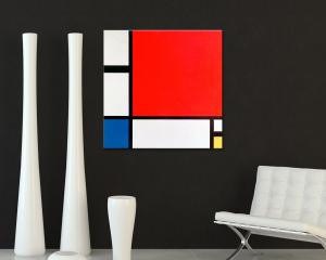 Quadro su tela il meglio dell arte 80X80 cm COMPOSITION II - MONDRIAN del brand Lupia, categoria: Arredo e decorazioni > Quadri e Tele > Riproduzioni quadri famosi.