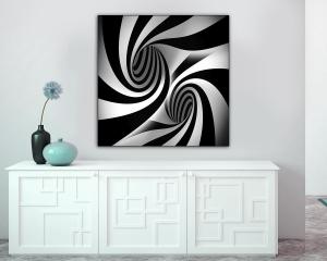 Quadro su tela ARTE 100X100 cm VORTICI del brand Lupia, categoria: Arredo e decorazioni > Quadri e Tele > Quadri bianco e nero.
