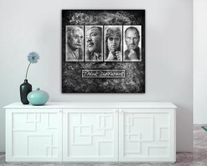Quadro su tela ARTE 50x50cm PERSONALITIES BLACK del brand Lupia, categoria: Arredo e decorazioni > Quadri e Tele > Quadri bianco e nero.