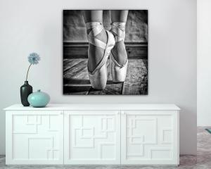 Quadro su tela ARTE 50x50cm SCARPETTE DANCE del brand Lupia, categoria: Arredo e decorazioni > Quadri e Tele > Quadri bianco e nero.