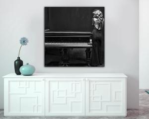 Quadro su tela ARTE 50x50cm SILENT MELODY del brand Lupia, categoria: Arredo e decorazioni > Quadri e Tele > Quadri bianco e nero.