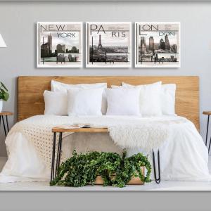 Collezione Set 3 pezzi Quadri su Tela CITY                        - 43x43 cm del brand Lupia, categoria: Arredo e decorazioni > Quadri e Tele > Quadri a pannelli.