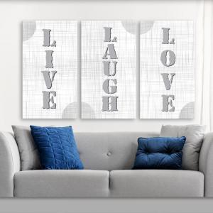 Collezione Set 3 pezzi Quadri su Tela STYLE WHITE                 - 43x43 cm del brand Lupia, categoria: Arredo e decorazioni > Quadri e Tele > Quadri a pannelli.