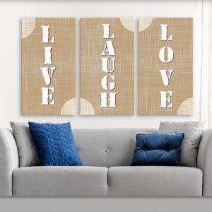 Collezione Set 3 pezzi Quadri su Tela STYLE BROWN                 - 43x43 cm del brand Lupia, categoria: Arredo e decorazioni > Quadri e Tele > Quadri a pannelli.