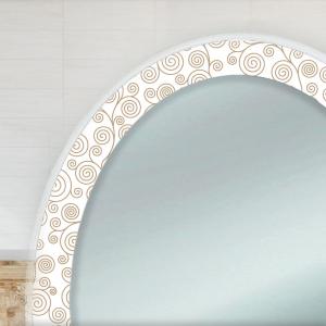 Specchiera Toilette tavolo da Trucco Cosmetici 3 Cassetti con Sgabello e Specchio decorato 75x40x136 cm - ASTRATTO del brand Lupia, categoria: Complementi d'arredo > Specchi e specchiere > Specchiere Toilette.