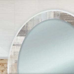 Specchiera Toilette tavolo da Trucco Cosmetici 3 Cassetti con Sgabello e Specchio decorato 75x40x136 cm - ASTRATTO del brand Lupia, categoria: Complementi d'arredo > Specchi e specchiere > Specchiere Toilette.