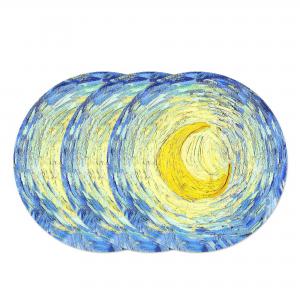 Sottotutto decorato in Legno Rotondo Sotto bicchiere, piatto, pentola NOTTE STELLATA - 32 cm 1 pz del brand Lupia, categoria: Tavola e cucina > Accessori per la Tavola > Sottopentole, Sottopiatti e Sottobicchieri.