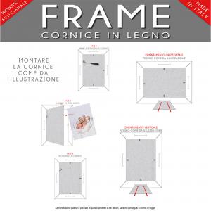 Cornice Portafoto in Legno da tavolo FRAME BROWN Heart White - 10x15 cm del brand Lupia, categoria: Arredo e decorazioni > Cornici e Portafoto > Cornici portafoto da tavolo.