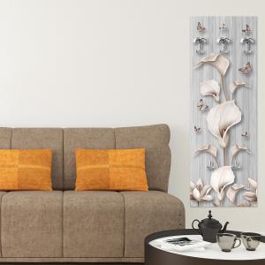 Appendiabiti da parete 46x125 cm Calle Shabby a pannello con stampa, guardaroba, attaccapanni muro con 5 ganci del brand Lupia, categoria: Complementi d'arredo > Appendiabiti > Appendiabiti da parete.