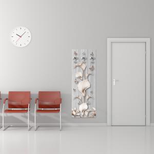 Appendiabiti da parete 46x125 cm Calle Shabby a pannello con stampa, guardaroba, attaccapanni muro con 5 ganci del brand Lupia, categoria: Complementi d'arredo > Appendiabiti > Appendiabiti da parete.