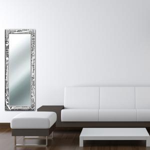 Specchio da parete moderno lungo JOURNAL 44x127 cm con cornice stampata - Journal Black del brand Lupia, categoria: Complementi d'arredo > Specchi e specchiere > Specchi da parete.