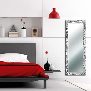 Specchio da parete moderno lungo JOURNAL 44x127 cm con cornice stampata - Journal Black del brand Lupia, categoria: Complementi d'arredo > Specchi e specchiere > Specchi da parete.