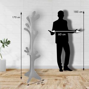 Albero appendiabiti da terra in legno 40X170 cm Shabby GREY             del brand Lupia, categoria: Complementi d'arredo > Appendiabiti > Appendiabiti da terra.