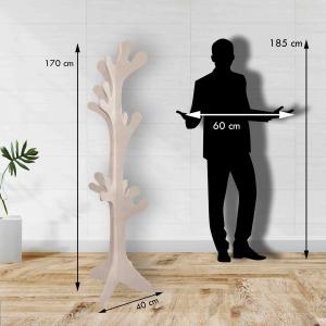 Albero appendiabiti da terra in legno 40X170 cm Shabby CORDA Vintage Beige del brand Lupia, categoria: Complementi d'arredo > Appendiabiti > Appendiabiti da terra.