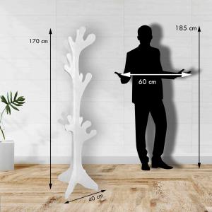 Albero appendiabiti da terra in legno bianco 40X170 cm Shabby WHITE del brand Lupia, categoria: Complementi d'arredo > Appendiabiti > Appendiabiti da terra.