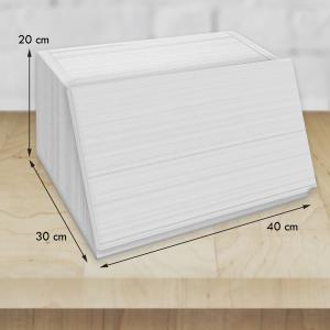 Portapane NEW, Contenitore per Cibo Secco con decoro TILES in legno WHITE 30x40x20 cm del brand Lupia, categoria: Tavola e cucina > Portapane, Contenitori e Organizer > Portapane.