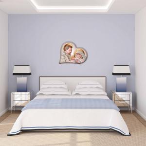 Capezzale sacra famiglia in legno HEART THE KISS CERAMIC 50X65 cm del brand Lupia, categoria: Arredo e decorazioni > Decorazioni da parete > Capezzali.