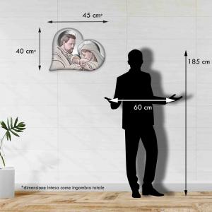 Capezzale sacra famiglia in legno HEART THE KISS CERAMIC GREY 40X50 cm del brand Lupia, categoria: Arredo e decorazioni > Decorazioni da parete > Capezzali.