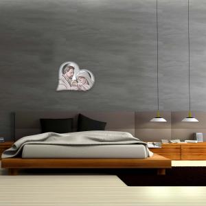 Capezzale sacra famiglia in legno HEART THE KISS CERAMIC GREY 40X50 cm del brand Lupia, categoria: Arredo e decorazioni > Decorazioni da parete > Capezzali.