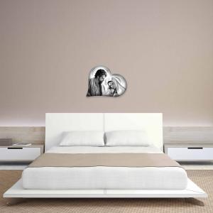 Capezzale sacra famiglia in legno HEART NATIVITY GREY 40X50 cm del brand Lupia, categoria: Arredo e decorazioni > Decorazioni da parete > Capezzali.