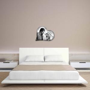 Capezzale sacra famiglia in legno HEART NATIVITY GREY 50X65 cm del brand Lupia, categoria: Arredo e decorazioni > Decorazioni da parete > Capezzali.