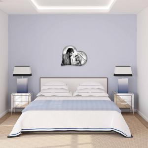 Capezzale sacra famiglia in legno HEART NATIVITY GREY 50X65 cm del brand Lupia, categoria: Arredo e decorazioni > Decorazioni da parete > Capezzali.