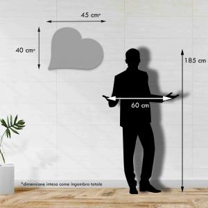 Lupia - Quadro Capezzale Sacra Famiglia in Legno, Collezione HEART HOLY KISS GREY, Design Unico a forma di Cuore, Adatto a Stili Moderni e Classici, Made in Italy, 40x50 cm, Grigio del brand Lupia, categoria: Arredo e decorazioni > Decorazioni da parete > Capezzali.