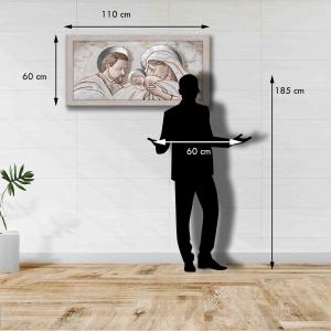 Quadro con cornice shabby Sacra Famiglia BOSTON Beige 60x110 cm THE KISS CERAMIC MIX del brand Lupia, categoria: Arredo e decorazioni > Quadri e Tele > Quadri con cornice.
