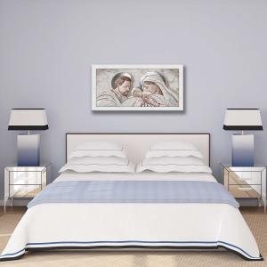 Quadro con cornice shabby Sacra Famiglia BOSTON Grey 60x110 cm THE KISS CERAMIC MIX del brand Lupia, categoria: Arredo e decorazioni > Quadri e Tele > Quadri con cornice.