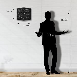 Orologio decorativo sagomato in legno NEW cm 38X38 WHITE BLACKBOARD del brand Lupia, categoria: Complementi d'arredo > Orologi > Orologi da parete.