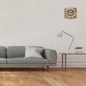 Orologio decorativo sagomato NEW in legno cm 38X38 SHABBY AZULEJOS BROWN del brand Lupia, categoria: Complementi d'arredo > Orologi > Orologi da parete.