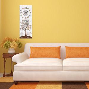 Orologio da parete Decorativo in legno CLOCKART Albero della vita con stampa in alta qualita' 30x80 cm Tree White del brand Lupia, categoria: Complementi d'arredo > Orologi > Orologi da parete.