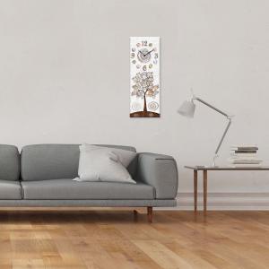 Orologio da parete Decorativo in legno CLOCKART Albero della vita con stampa in alta qualita' 30x80 cm Tree White del brand Lupia, categoria: Complementi d'arredo > Orologi > Orologi da parete.